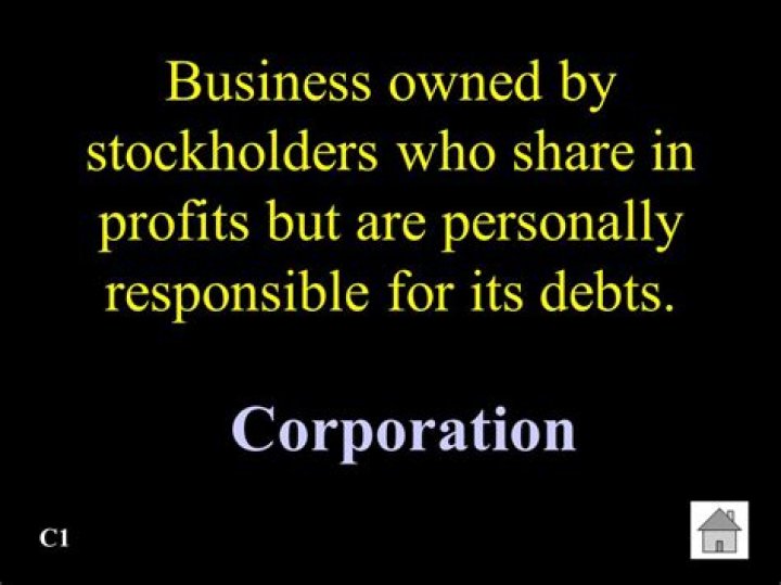 Are stockholders responsible for the debts of a corporation?
