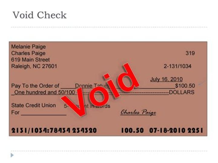 Can I cash out a voided check?