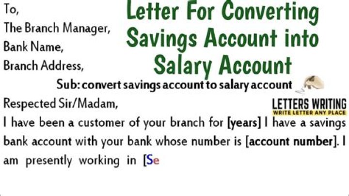 Can we change salary account to savings account?