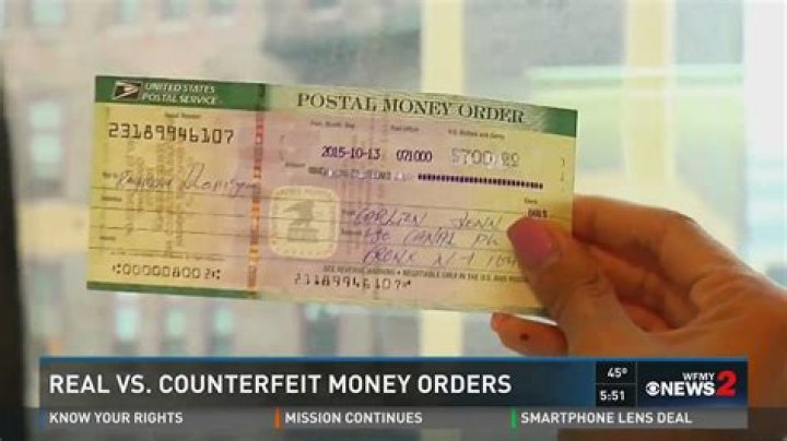 How do I report a fake money order?