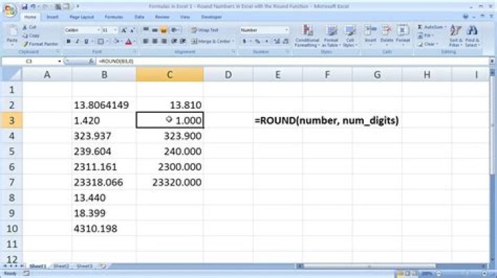 How do I round numbers in a spreadsheet?