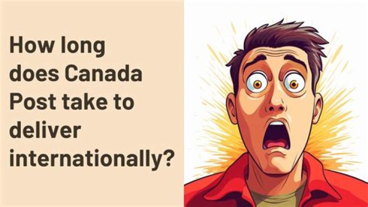 How long does Canada Post take to deliver internationally?