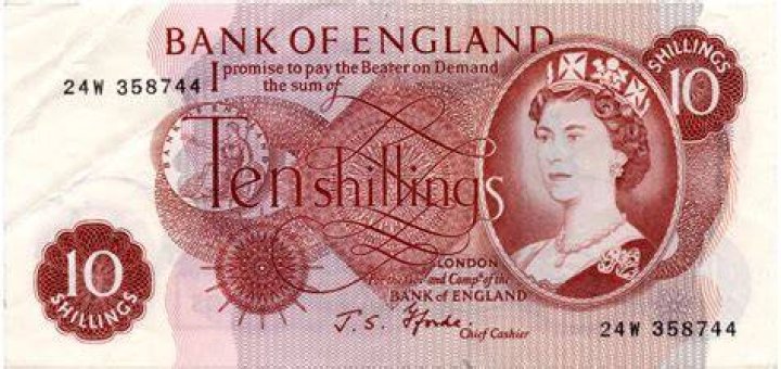 How much is a 10 shilling note worth now?