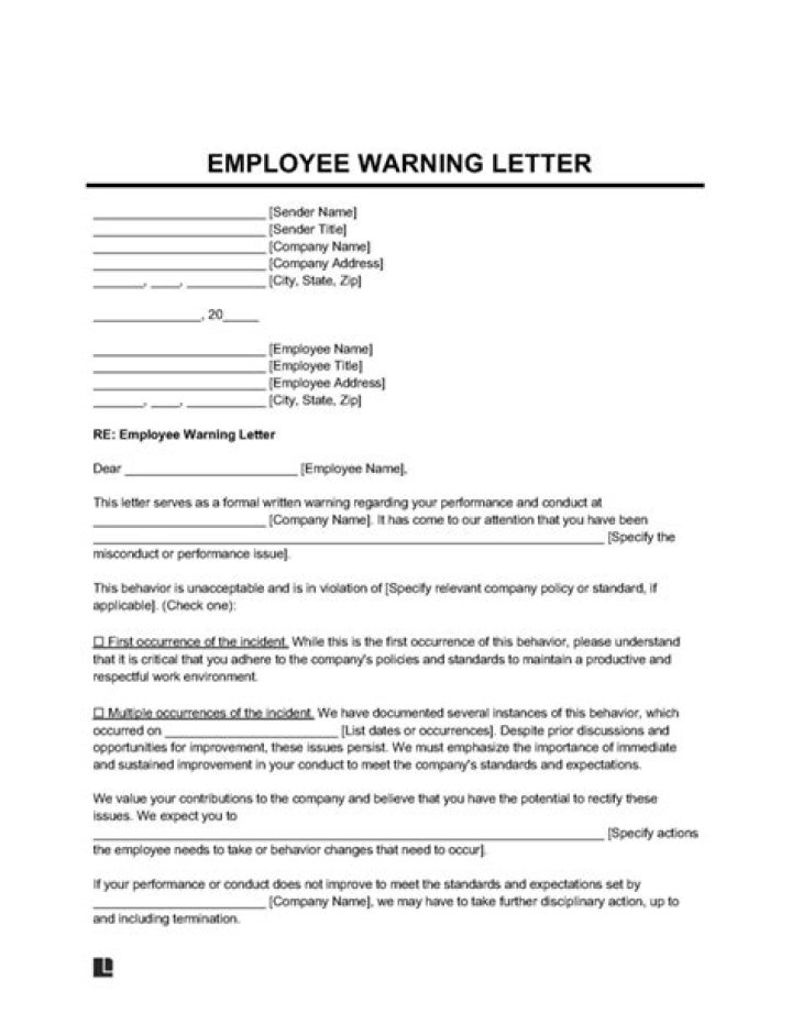 How to write a warning letter to an employee?