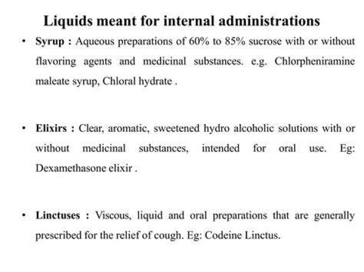 Is elixir an aqueous solution?