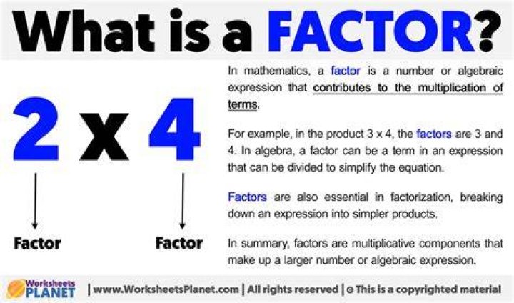 What are factors not in math?