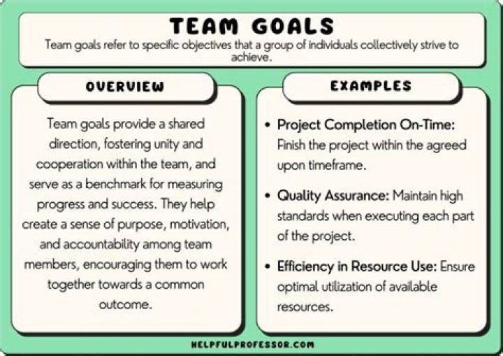 What are team objectives examples?