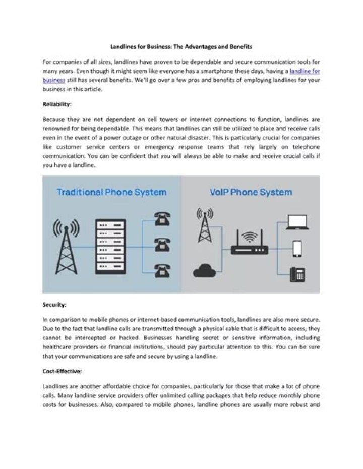 What are the advantages of landlines?