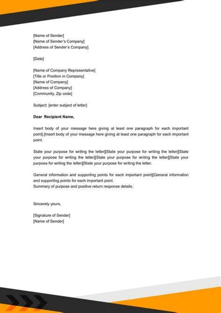 What are the features of a business letter PDF?