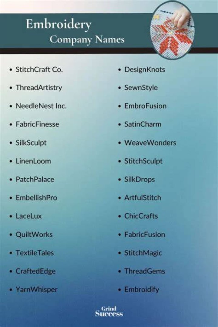 What is a good name for an embroidery business?