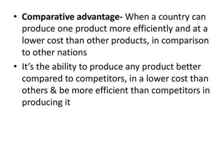 What is an ability to produce a good more efficiently than others?