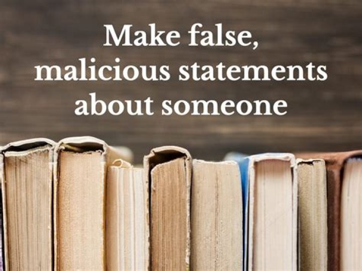 What is it called when you make false statements about someone?