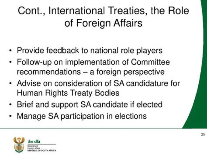 What is the role of foreign affairs?