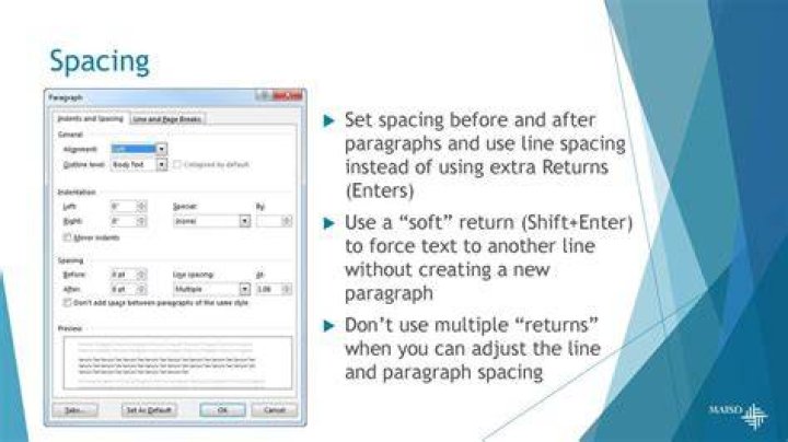 What is the spacing after the return address?