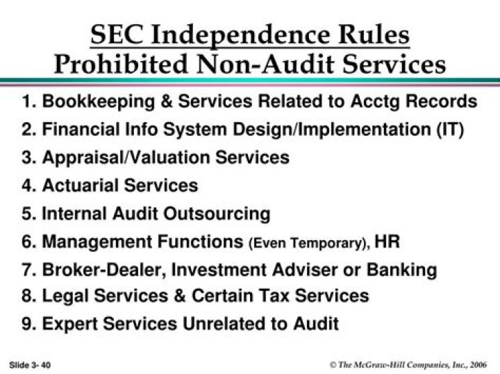 What non audit services are always prohibited by SEC?