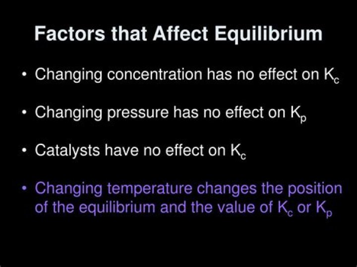 What three factors affect changes in equilibrium?