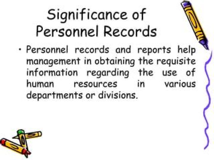 What types of information are held on personnel records?