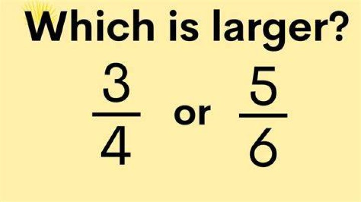 Which fraction is bigger 2/3 or 5 6?